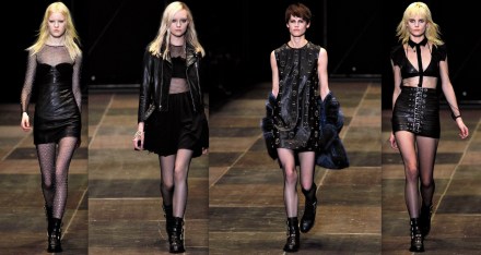 皮革是Hedi最喜歡的material,我亦最喜歡他的皮革服裝,其中在黑色皮裙上釘滿embroidery的款式令我印象難忘。